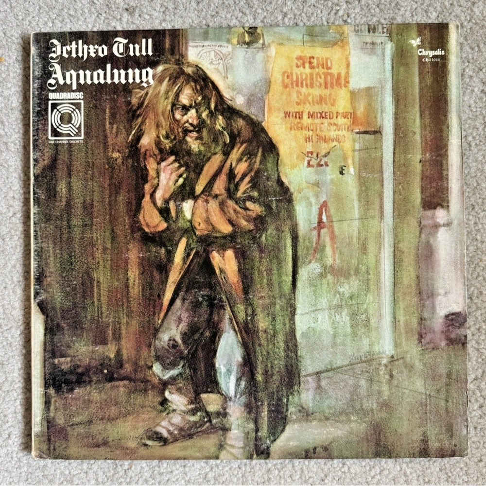 1970s Jethro Tull Aqualung Gatefold LP Chrysalis W/ Original Lyric Insert VG+